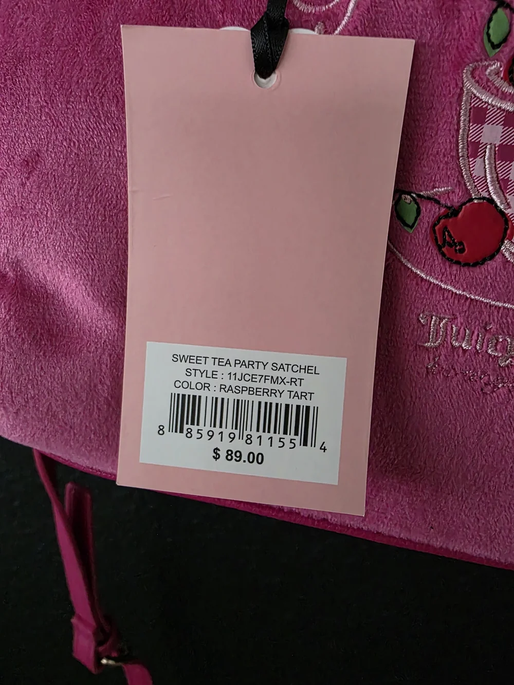 NWT Juicy Couture Sweet Tea Party Satchel - Picture 6 of 6